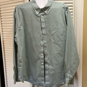 Joseph A. Bank 1905, Green gingham, 2XL tailored fit button down